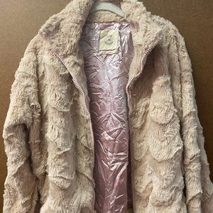 Urban outfitters faux fur pink jacket